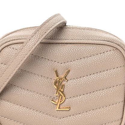 Saint Laurent Grain De Poudre Matelasse Monogram Baby Lou Camera Bag  Dark Beige 6 of 7