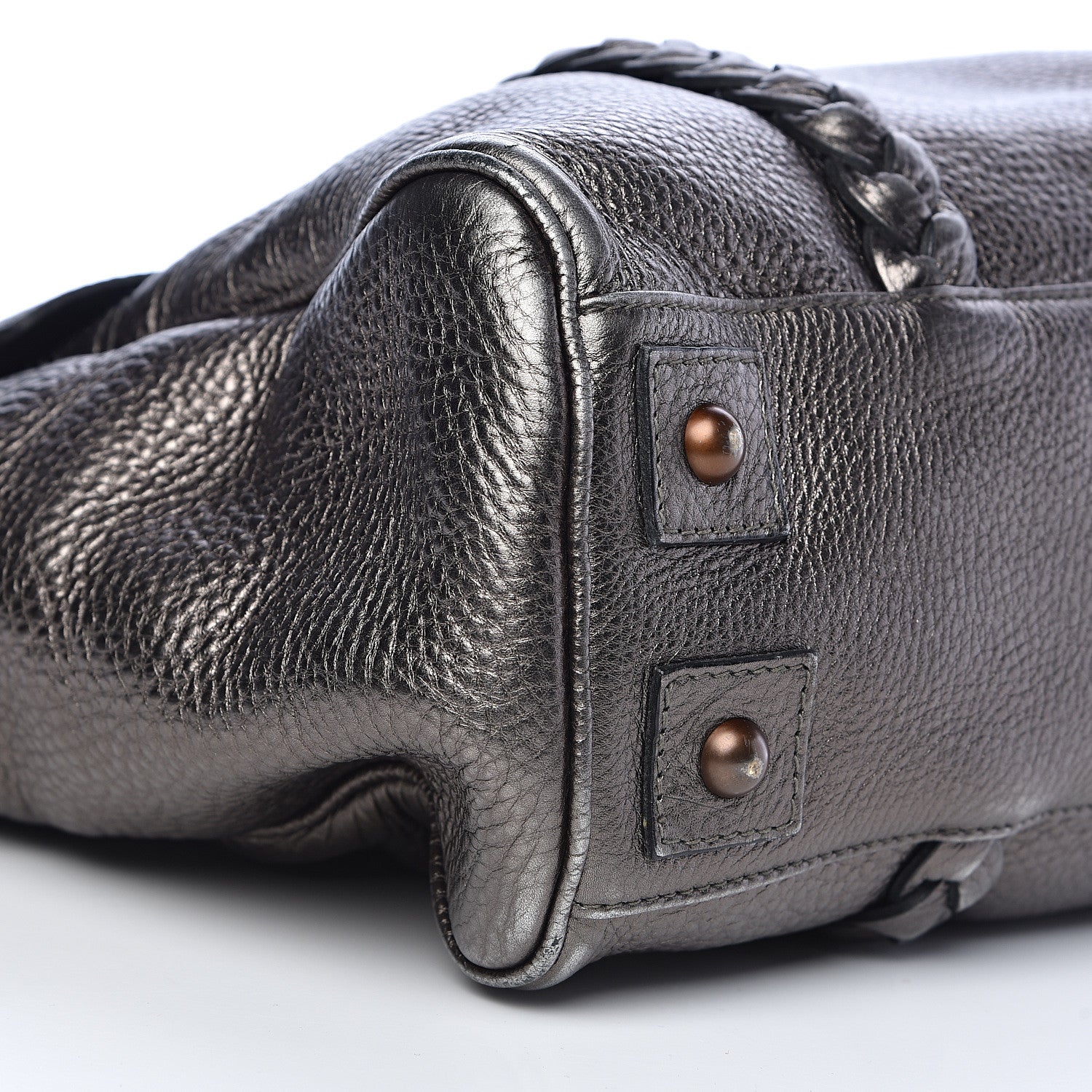 Mulberry Metallic Classic Grain Braided Bayswater 11 of 12