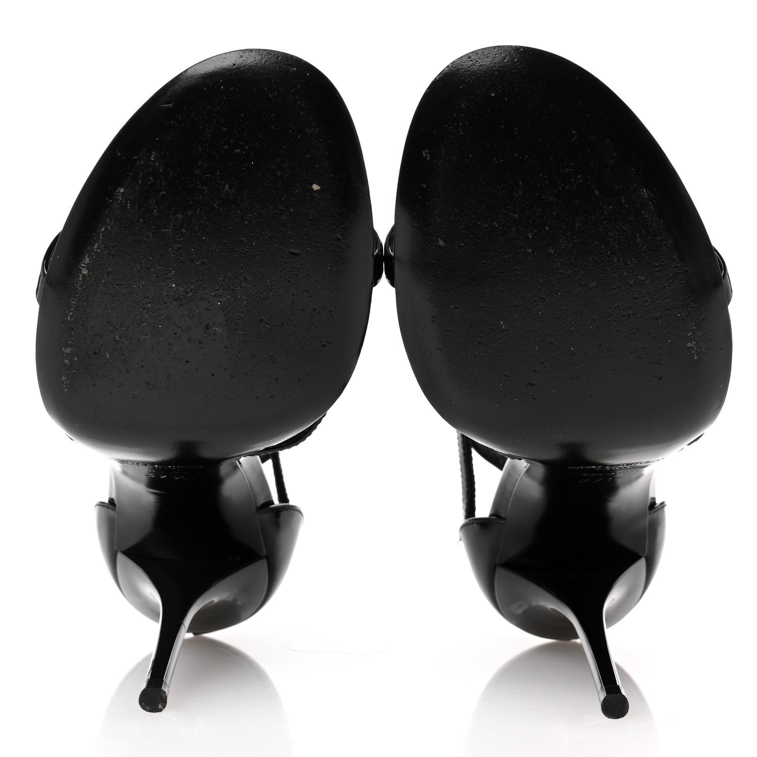 Saint Laurent Patent Cassandra 100 Sandals 37.5 Black 6 of 7