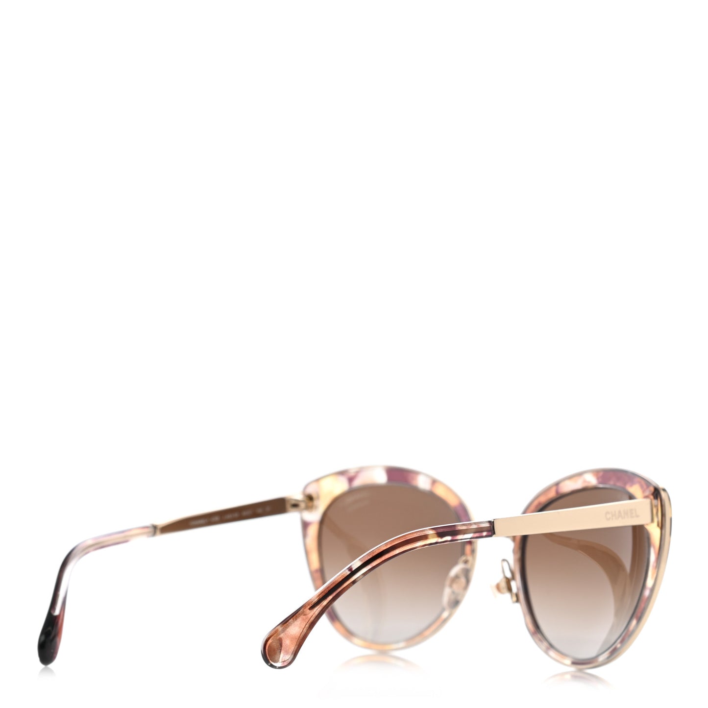 Polarized Metal Cat Eye Sunglasses 4208 Brown