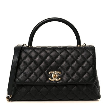 Chanel Caviar Quilted Small Coco Handle Flap Black 1 of 11