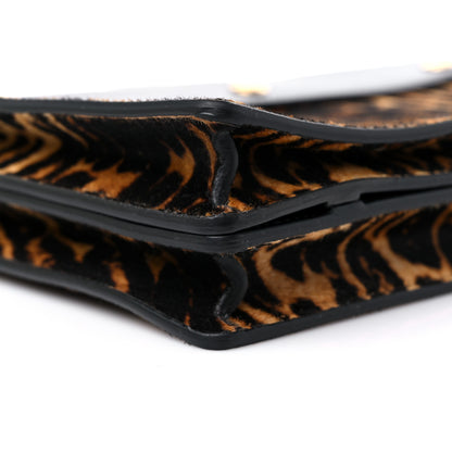 Burberry Calf Hair Leopard Print Small Title Bag with Pocket Black 9 of 10