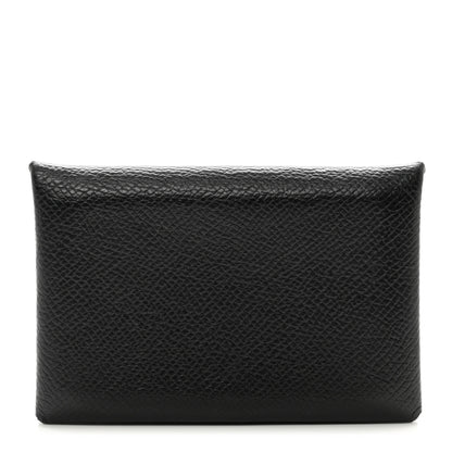 Hermes Epsom Calvi Card Case Black 1 of 6