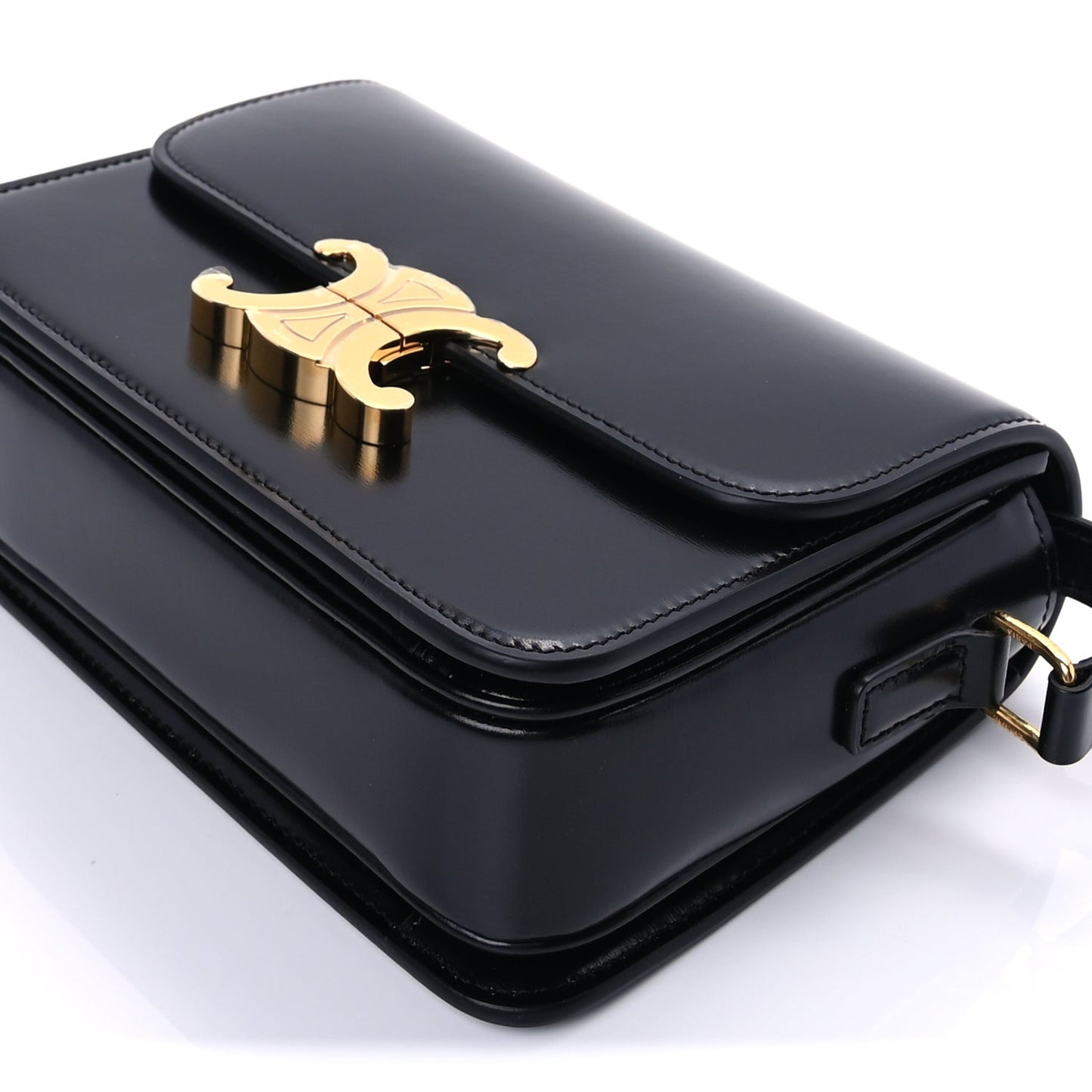 Shiny Calfskin Teen Triomphe  Black