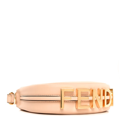 Fendi Vitello Grace Matte Nano Fendigraphy Hobo Charm Light Rose 4 of 10