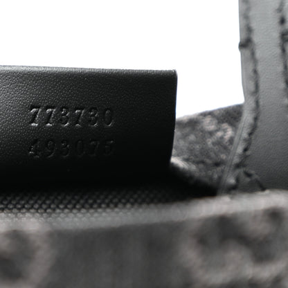 Gucci Denim Cuoio Harness GG Monogram Mini Ophidia Tote Bag Black Medium Grey 7 of 10