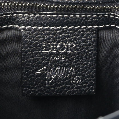 Christian Dior X SHAWN STUSSY Grained Calfskin Saddle Messenger Bag Black 5 of 8