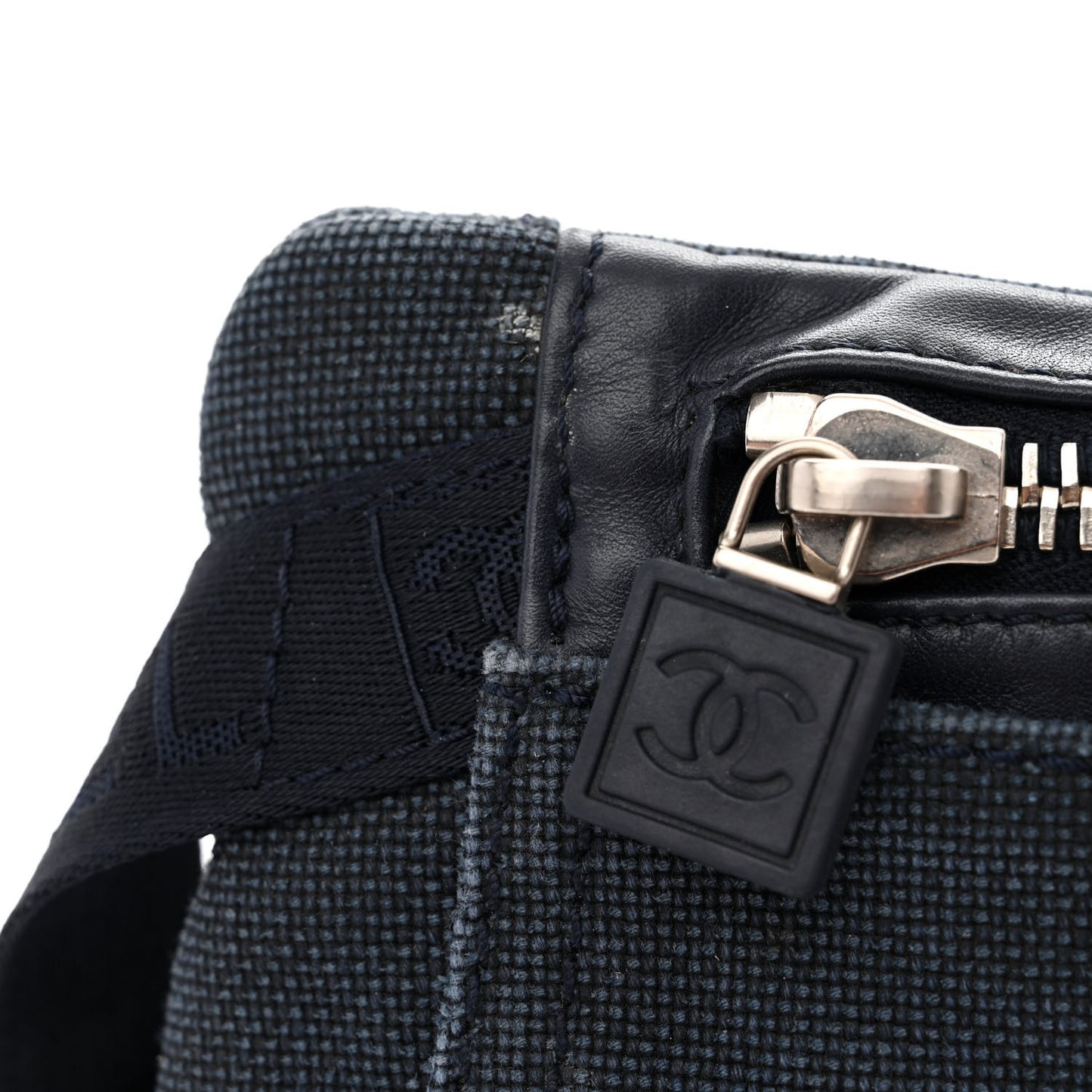 Canvas Sport Logo Waist Belt Bag Navy