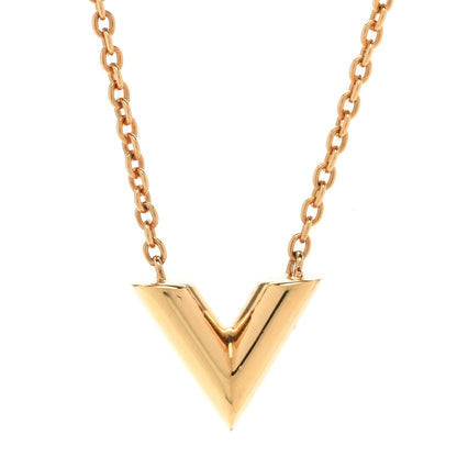 Louis Vuitton Essential V Necklace Gold 4 of 8