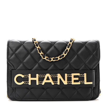 Chanel Calfskin Quilted Enchained Flap Black 1 of 12