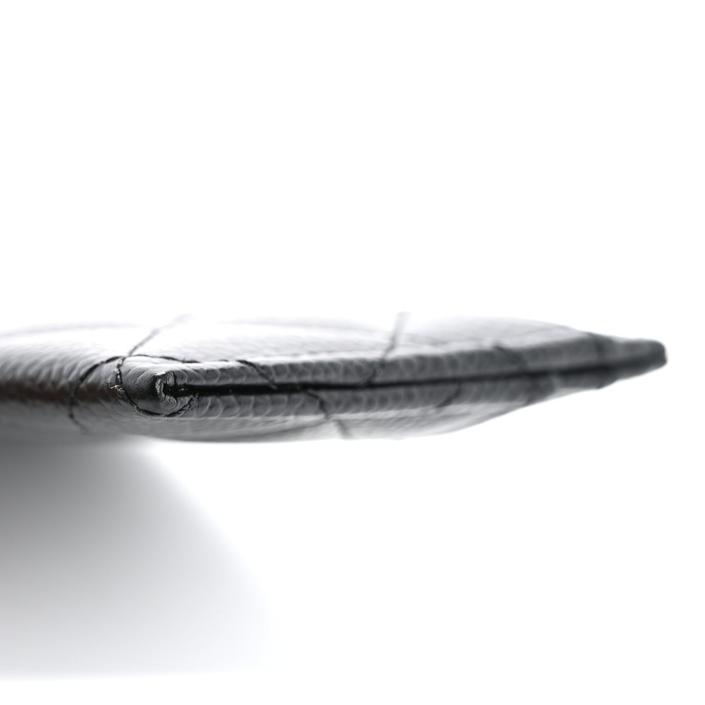 Caviar Quilted Card Holder Black