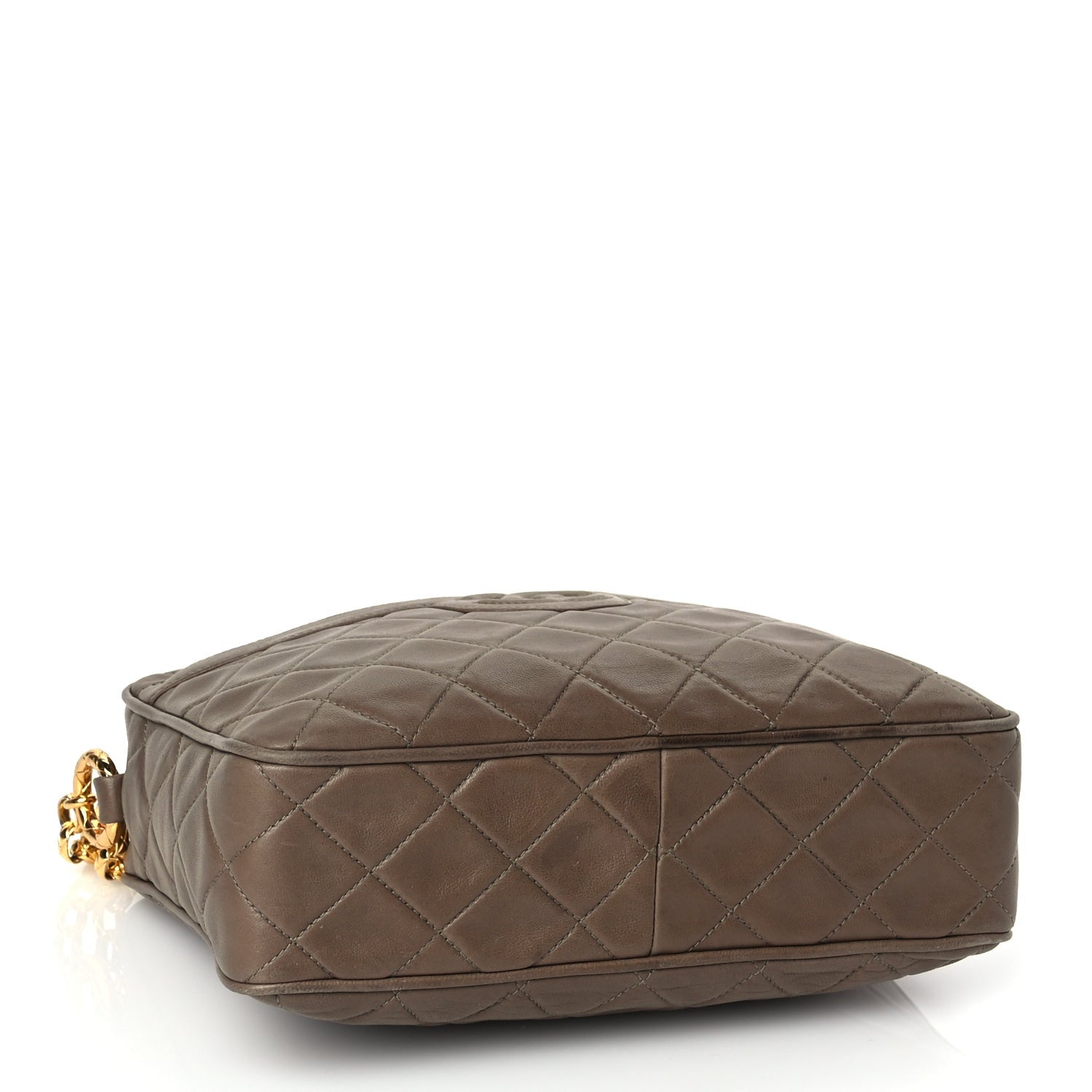 Chanel Lambskin Quilted Tassel CC Camera Case Brown 3 of 8