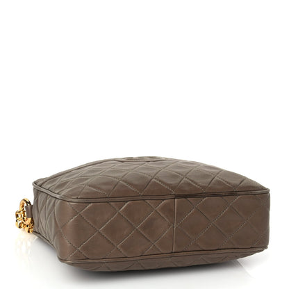Chanel Lambskin Quilted Tassel CC Camera Case Brown 3 of 8