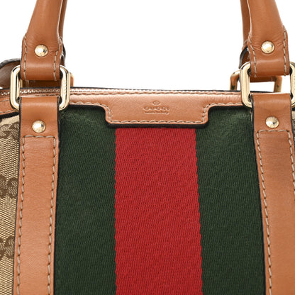 Gucci Monogram Vintage Web Medium Boston Tobacco 8 of 17