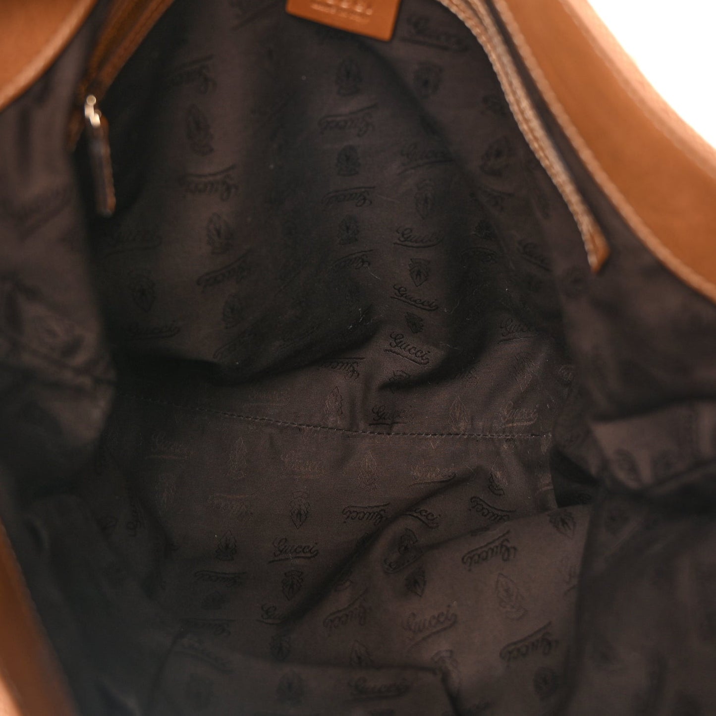 GG Monogram Medium Charm Tote Light Brown
