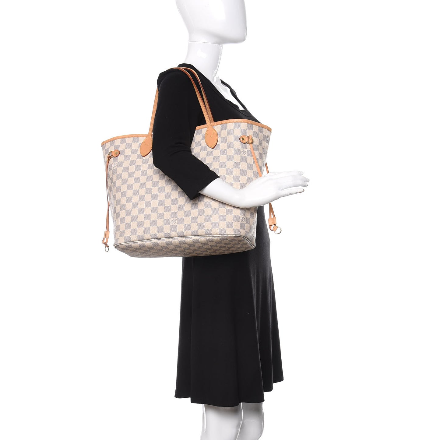Damier Azur Neo Neverfull MM Rose Ballerine