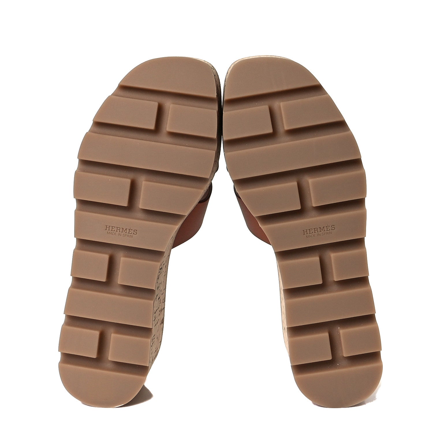 Hermes Calfskin Cork Eze 30 Sandals 37 Marron Glaise 6 of 8