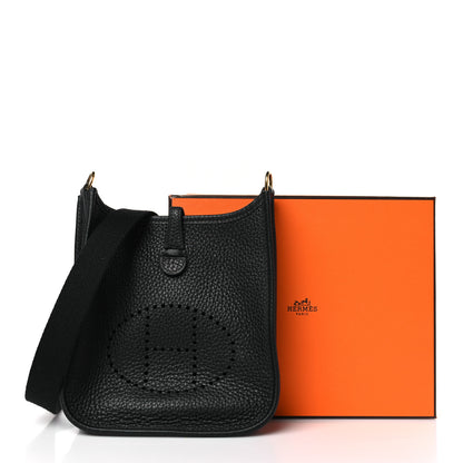 Hermes Taurillon Clemence Evelyne TPM Black 9 of 9