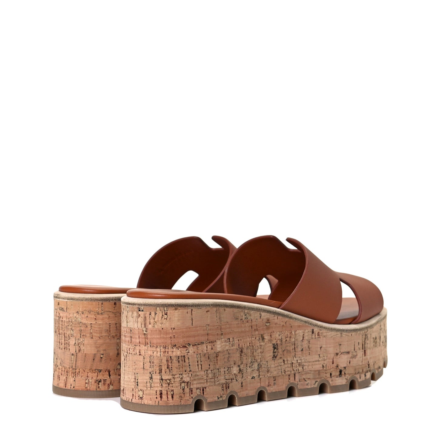 Calfskin Cork Eze 30 Sandals 37 Marron Glaise
