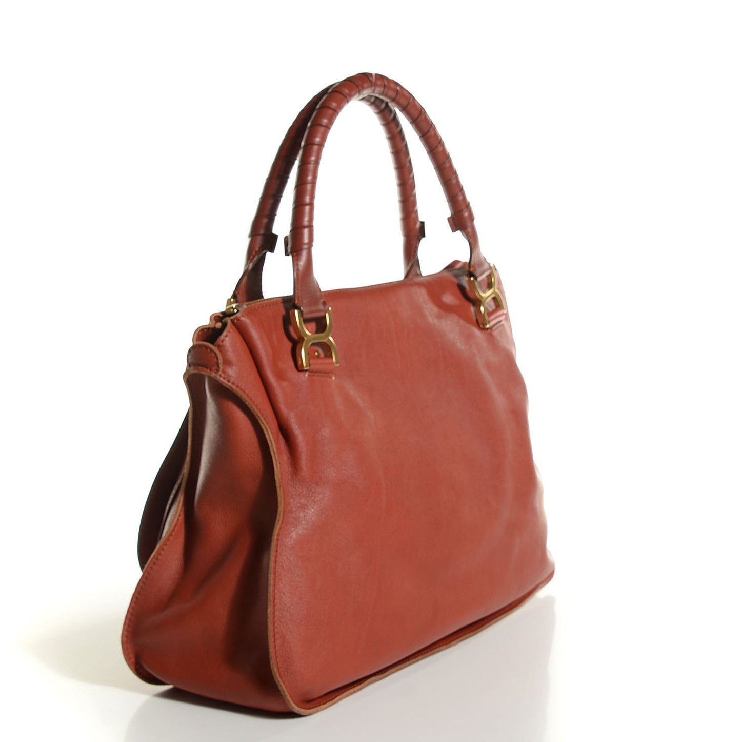 Calfskin Large Marcie Satchel Red