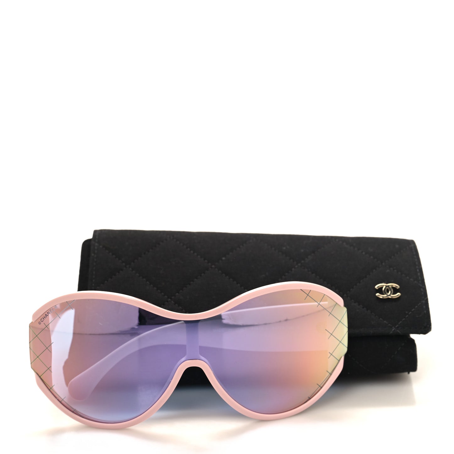 Acetate Shield Sunglasses 71476 Pink
