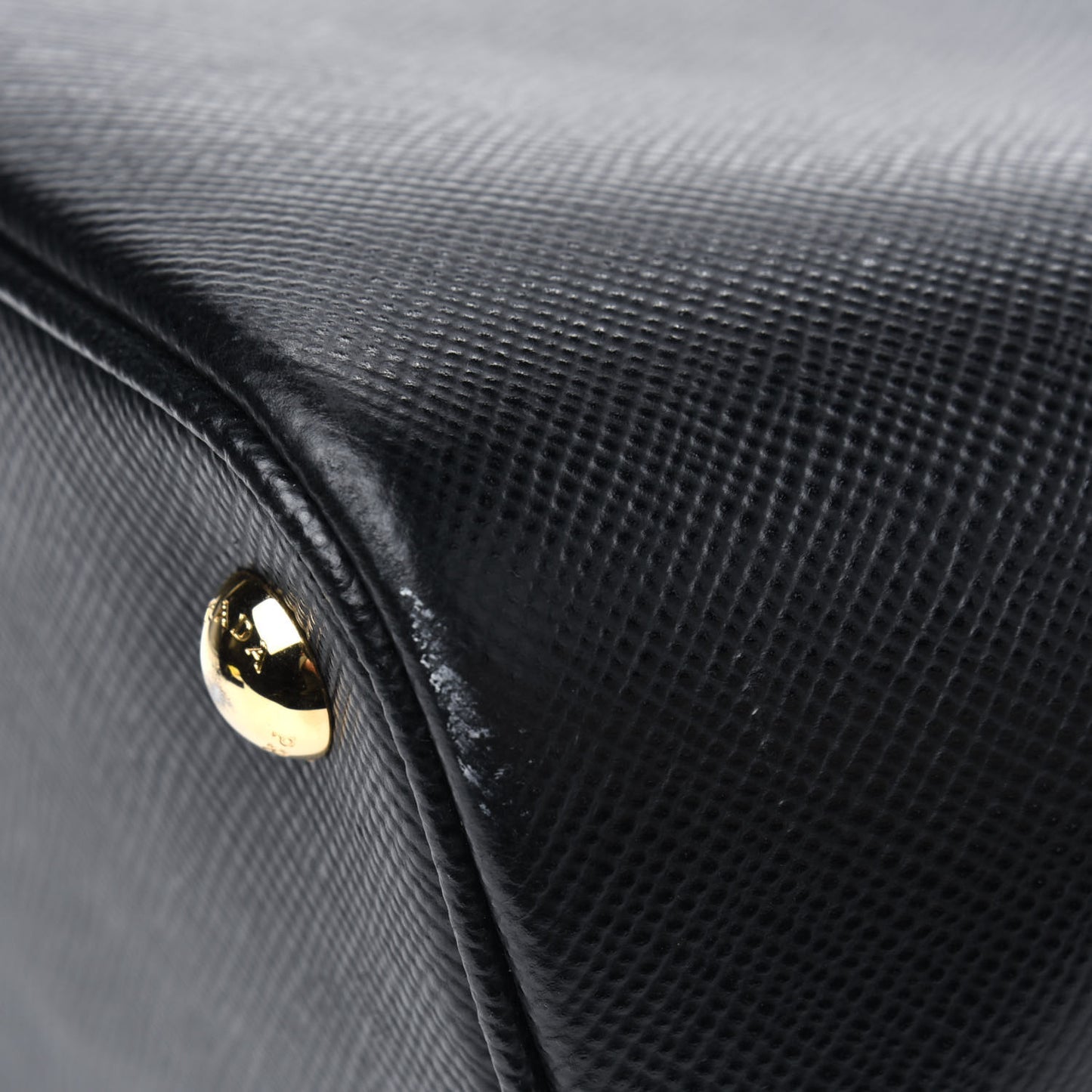 Saffiano Cuir Medium Double Bag Black Fuoco