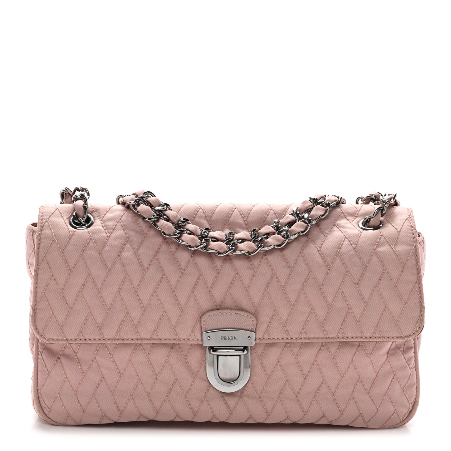 Nylon Tessuto Impunture Quilted Flap Opale