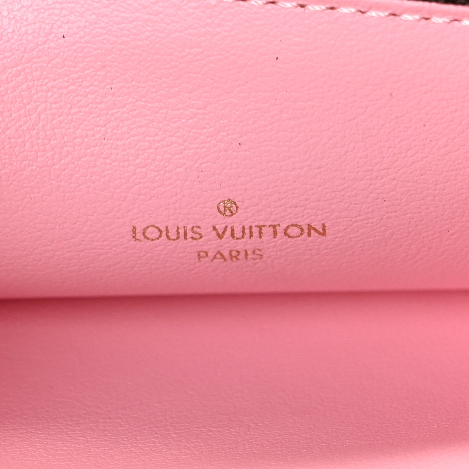 Louis Vuitton Damier Ebene Studded Felicie Chain Wallet Zippered Insert 6 of 7