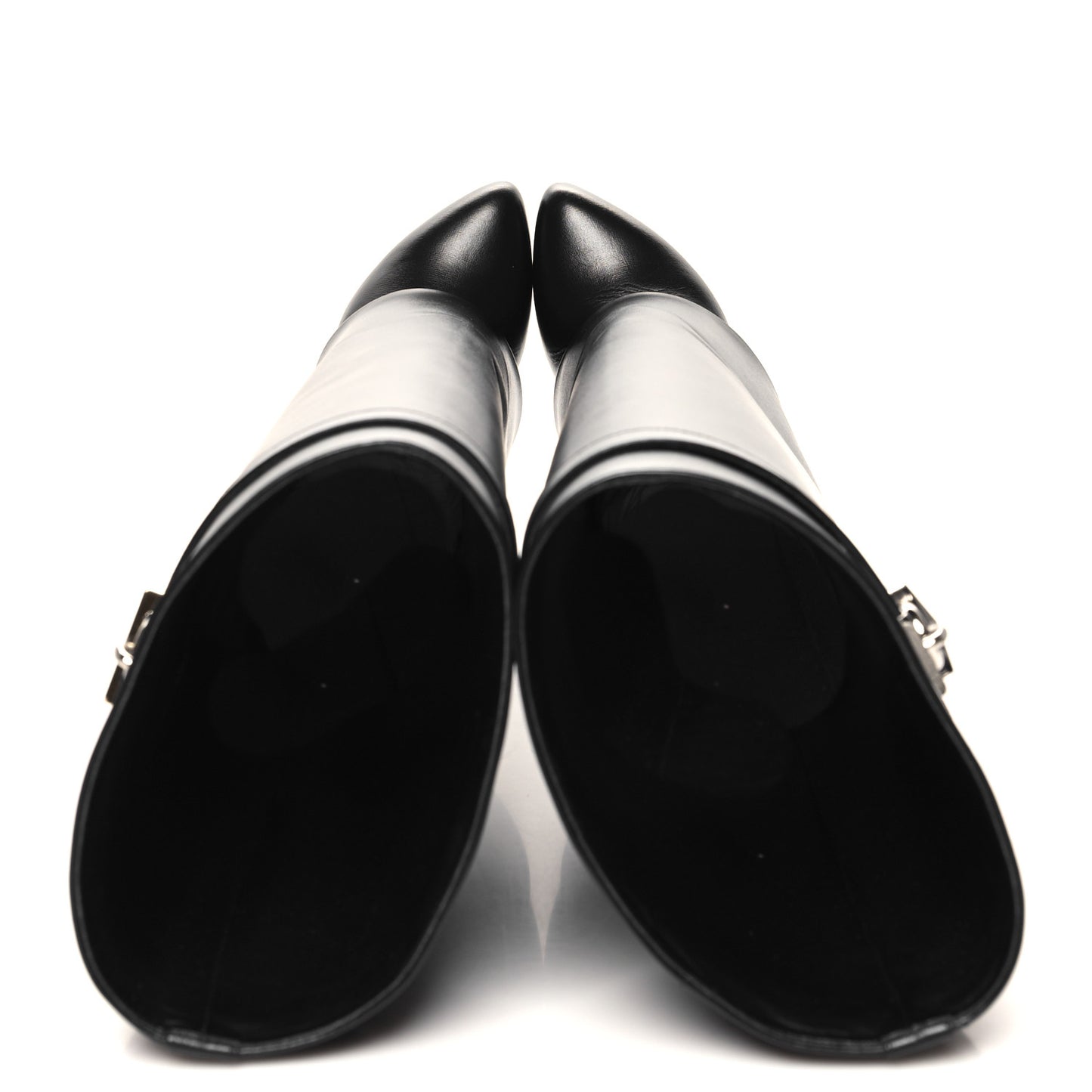 Calfskin Shark Lock Pant Boots 40 Black