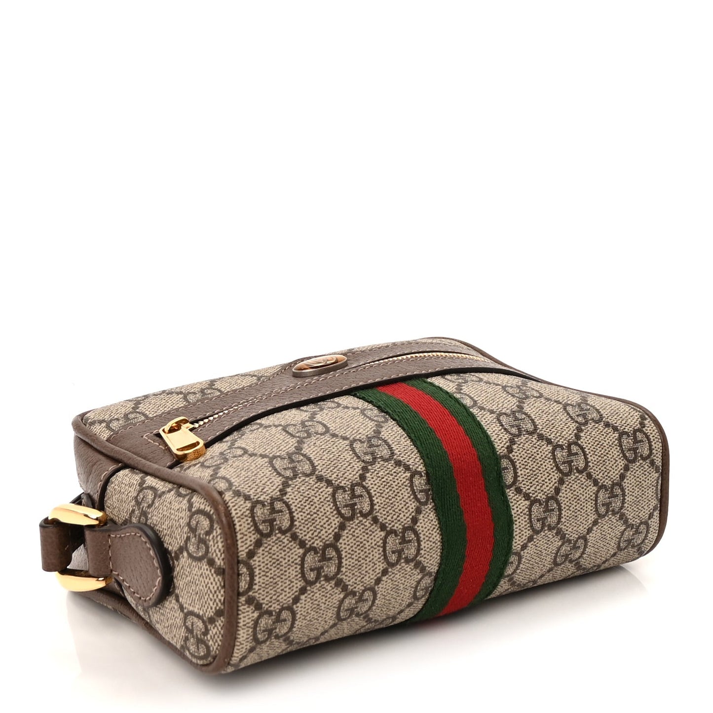 GG Supreme Monogram Web Mini Ophidia Shoulder Bag  Brown