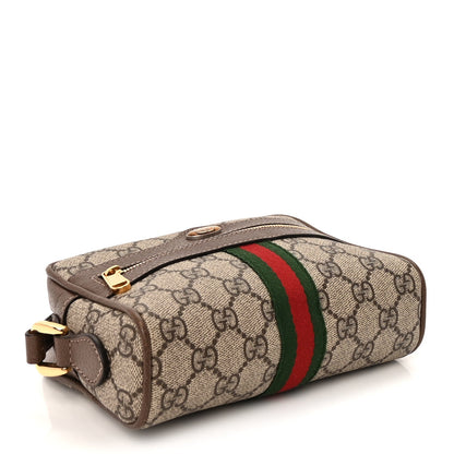 Gucci GG Supreme Monogram Web Mini Ophidia Shoulder Bag  Brown 4 of 9