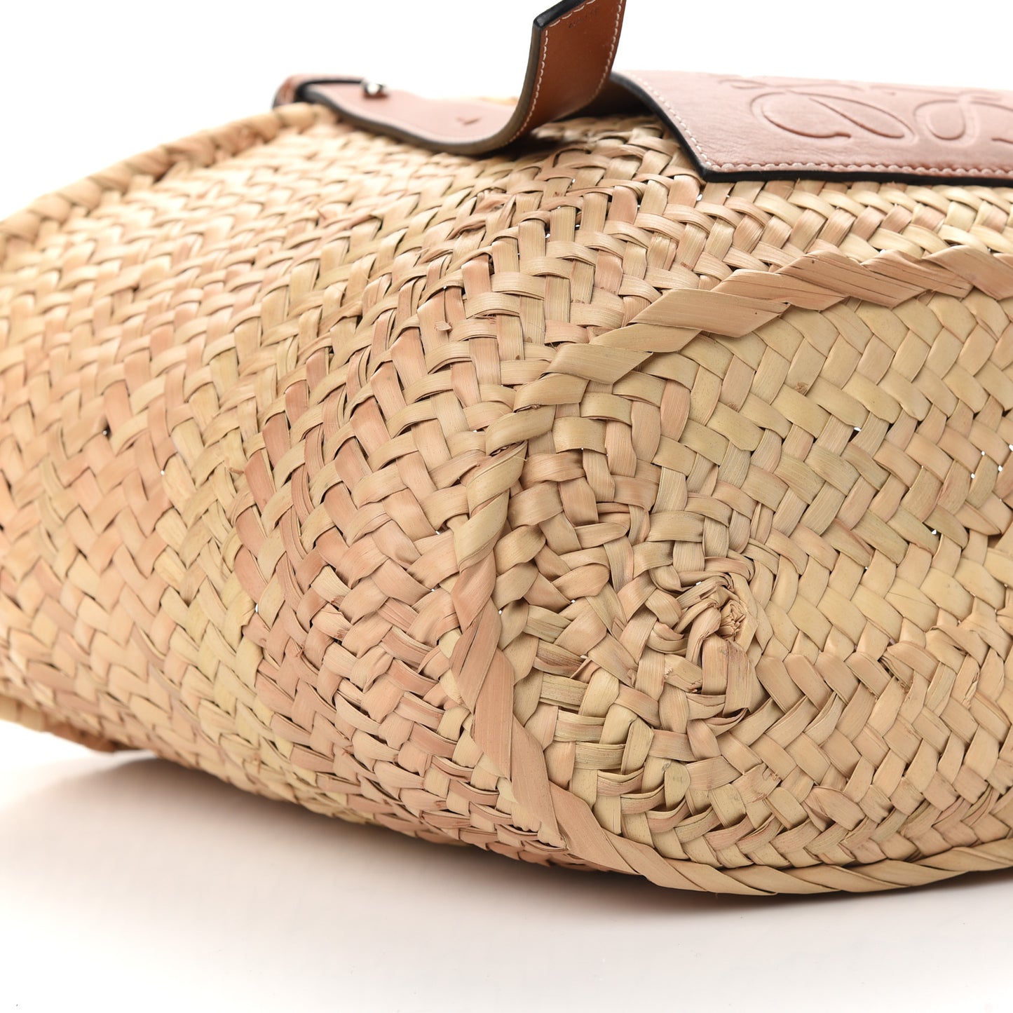 Raffia Medium Basket Tote Bag Natural Tan