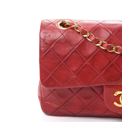Chanel Lambskin Quilted Small Double Flap Red 10 of 17
