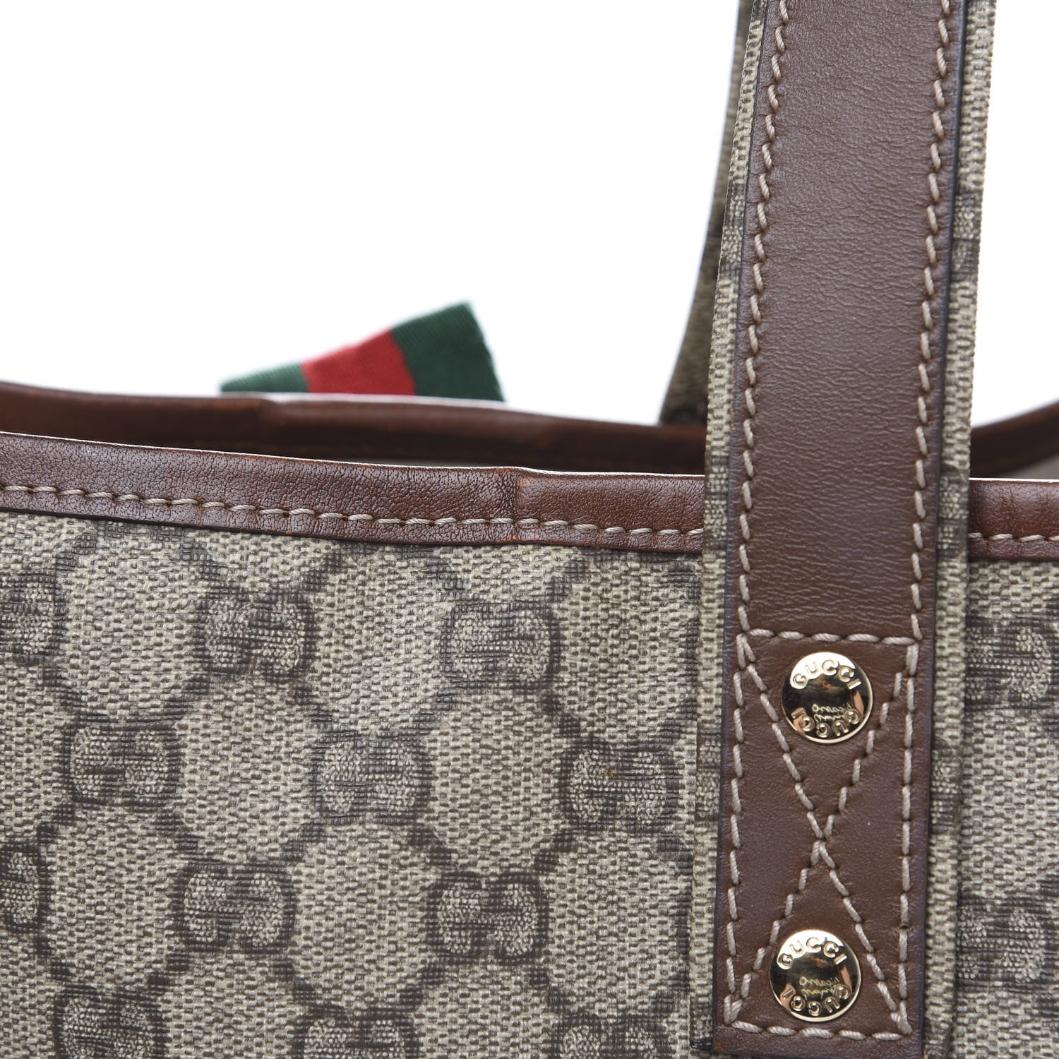 Gucci GG Plus Monogram Medium Signature Web Loop Tote Brown 11 of 15