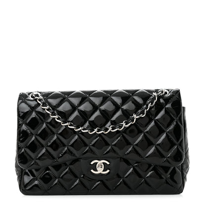 Chanel Patent Quilted Jumbo Double Flap Black 1 of 15