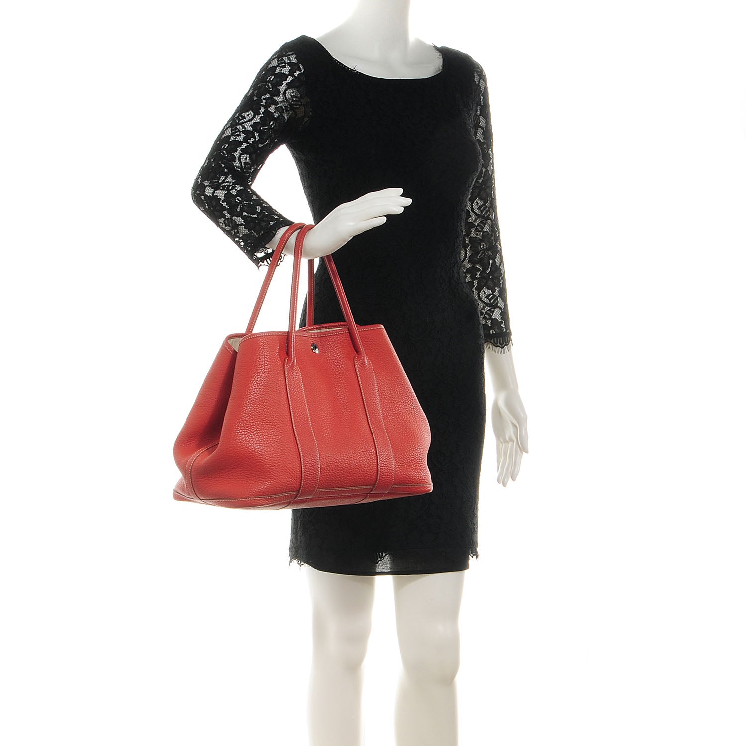 Hermes Fjord Garden Party Tote 36 MM Sanguine 2 of 13