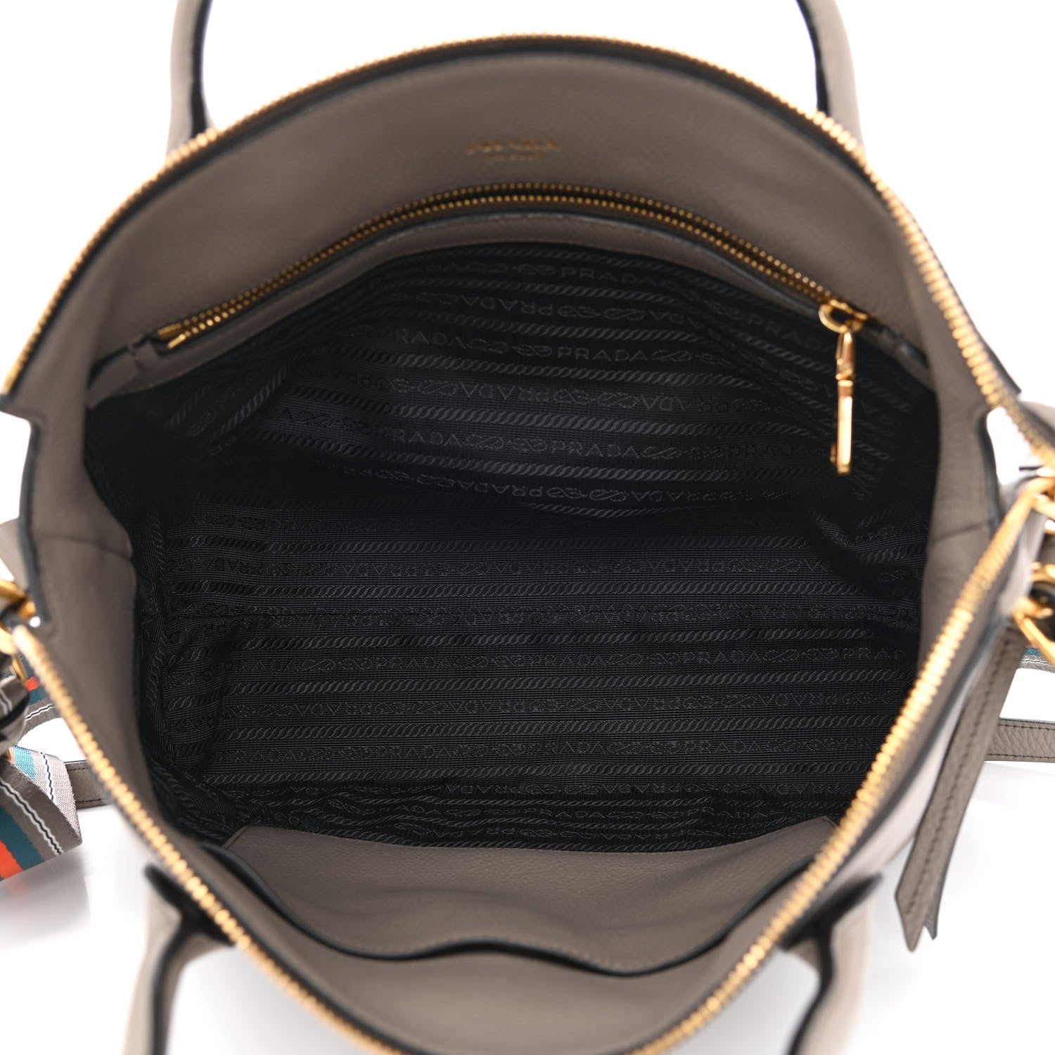 Prada Vitello Daino Shoulder Bag Argilla 5 of 15