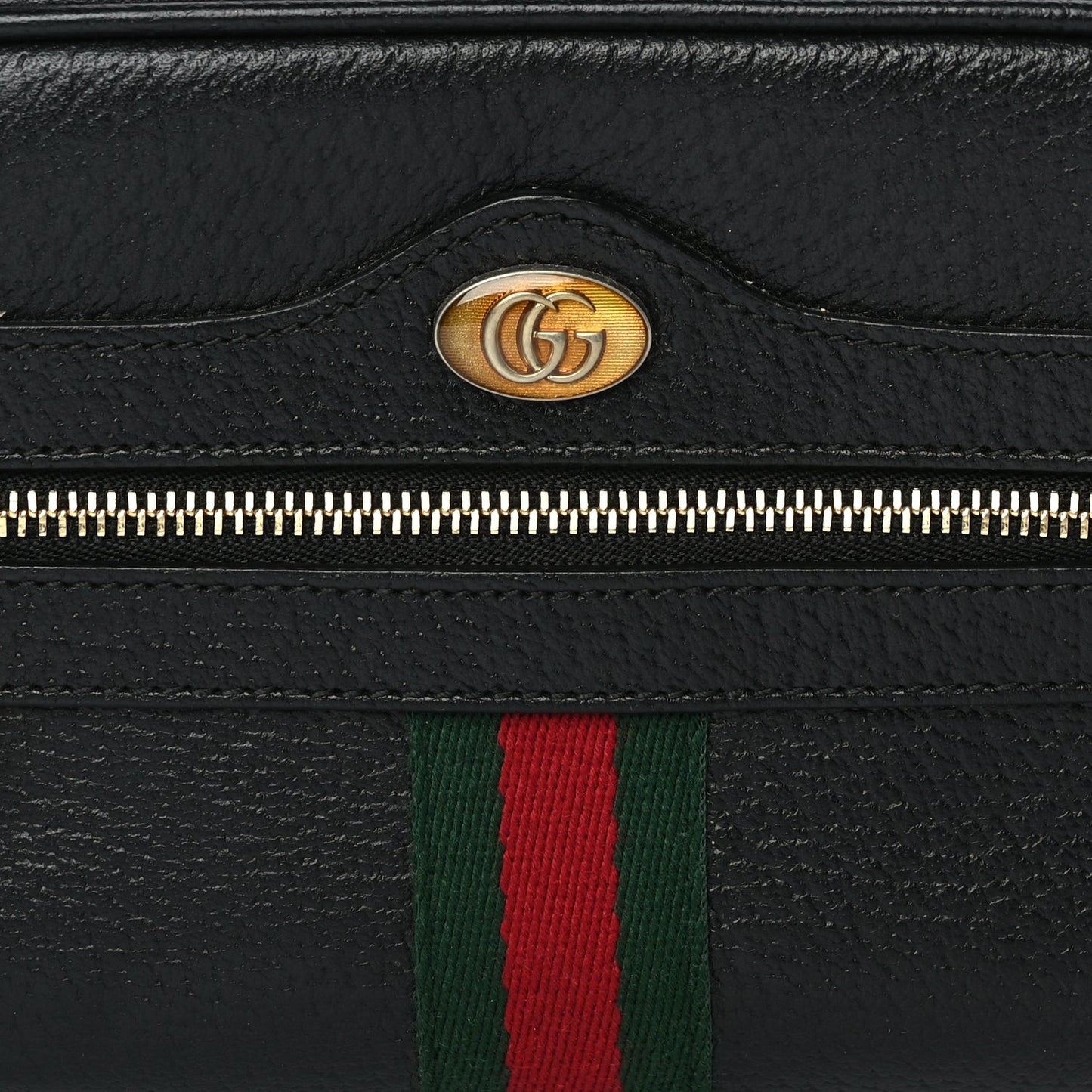 Calfskin Web Mini Ophidia Shoulder Bag Black