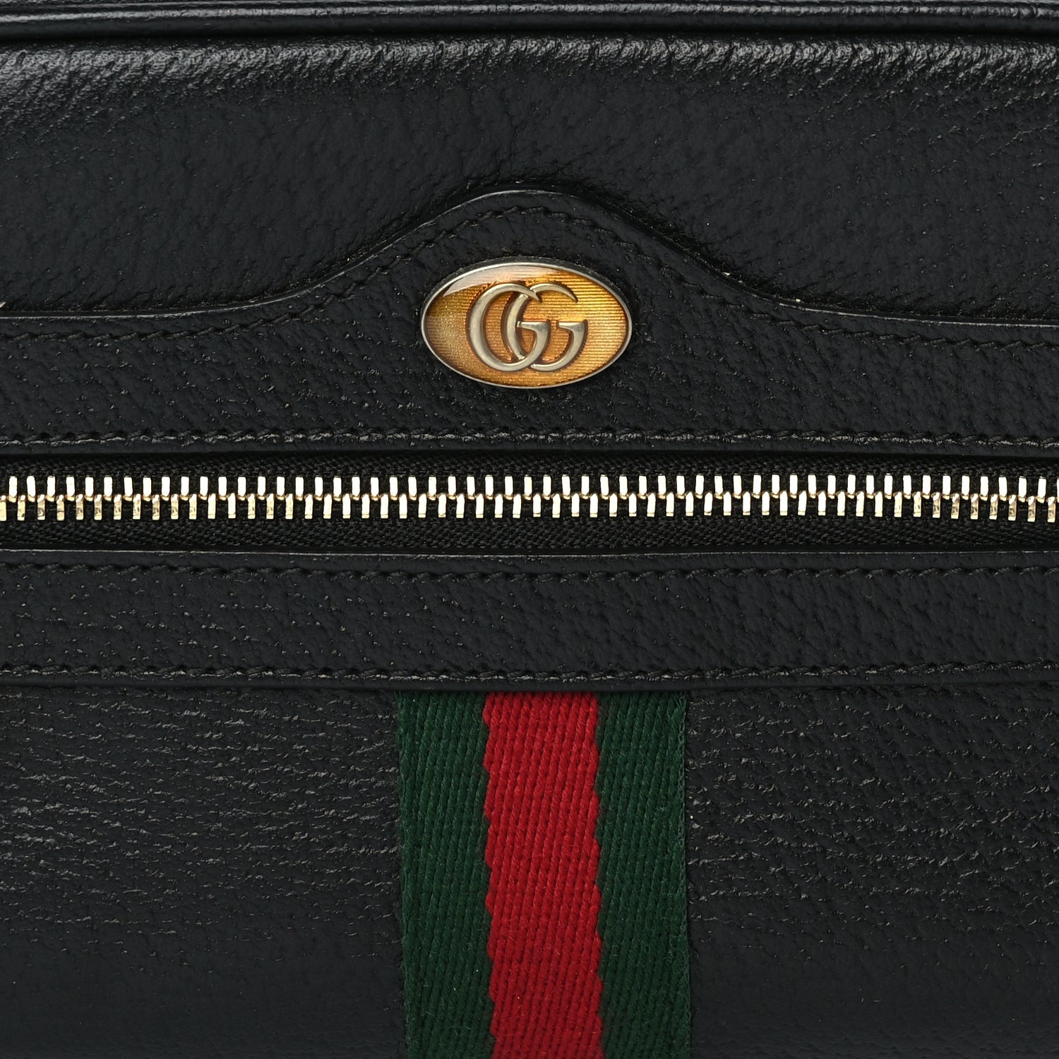 Gucci Calfskin Web Mini Ophidia Shoulder Bag Black 6 of 8
