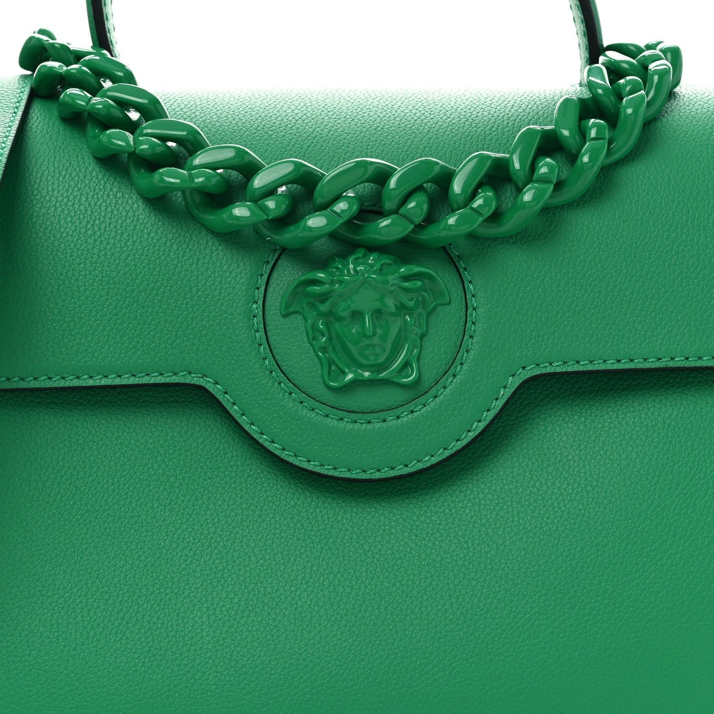 Calfskin Large La Medusa Bag Green