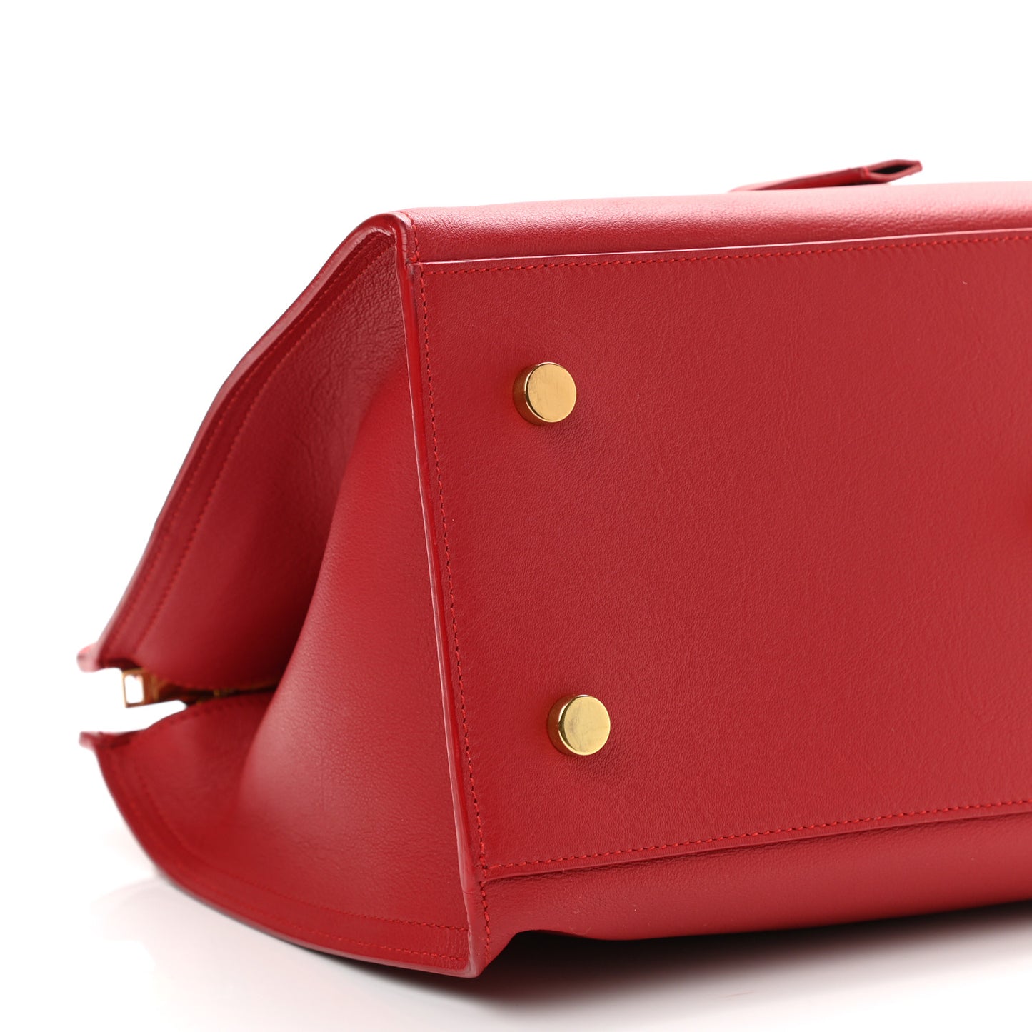 Calfskin Small Monogram Cabas Lipstick Red