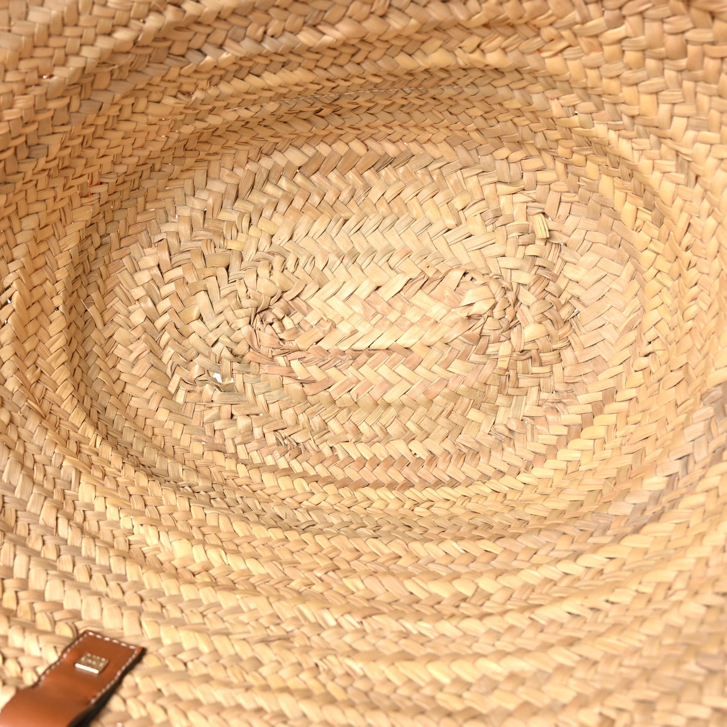 Raffia Basket Tote Bag Natural Tan