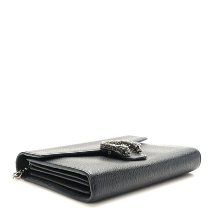 Gucci Calfskin Mini Dionysus Chain Wallet Black 4 of 10