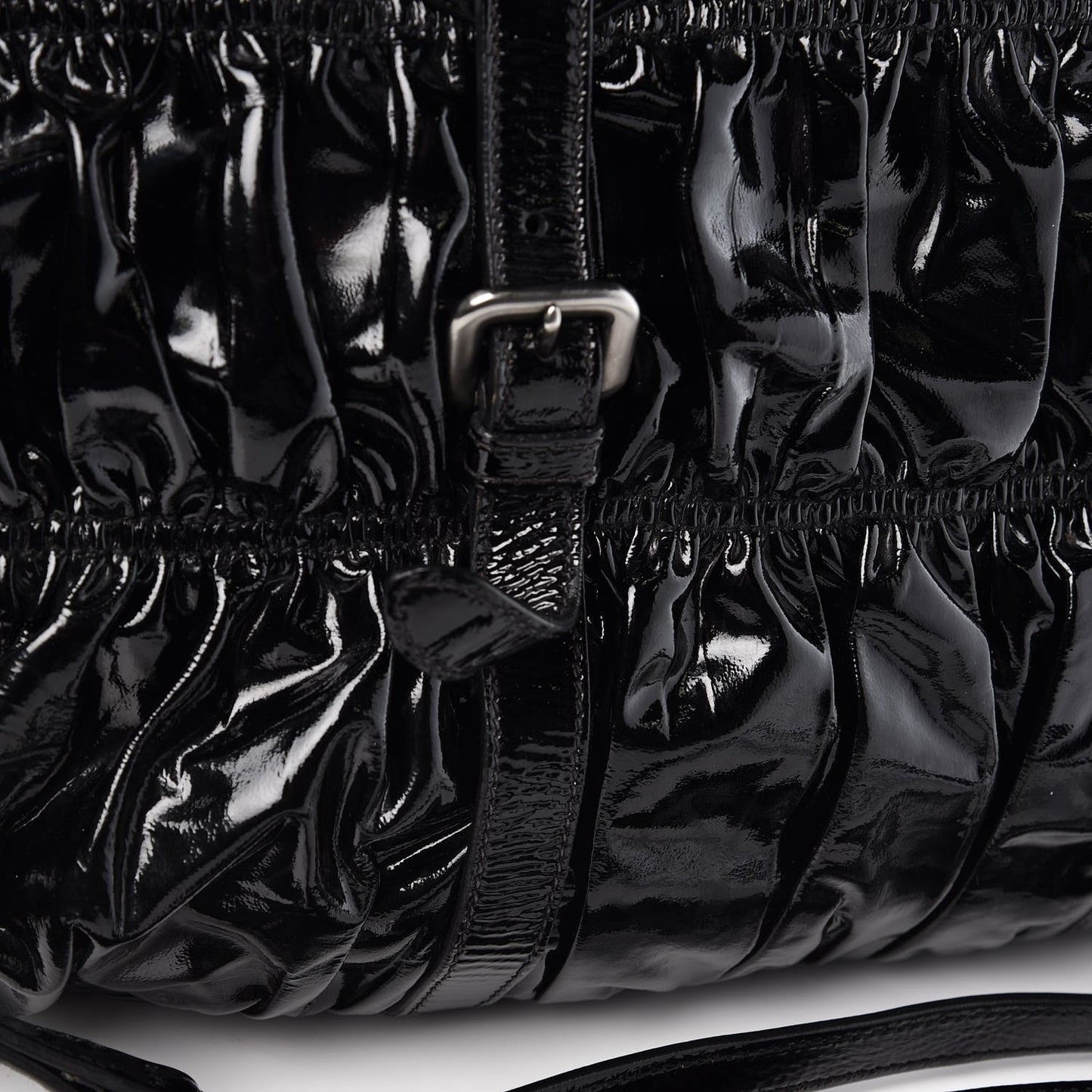 Vernice Gaufre Tote Black