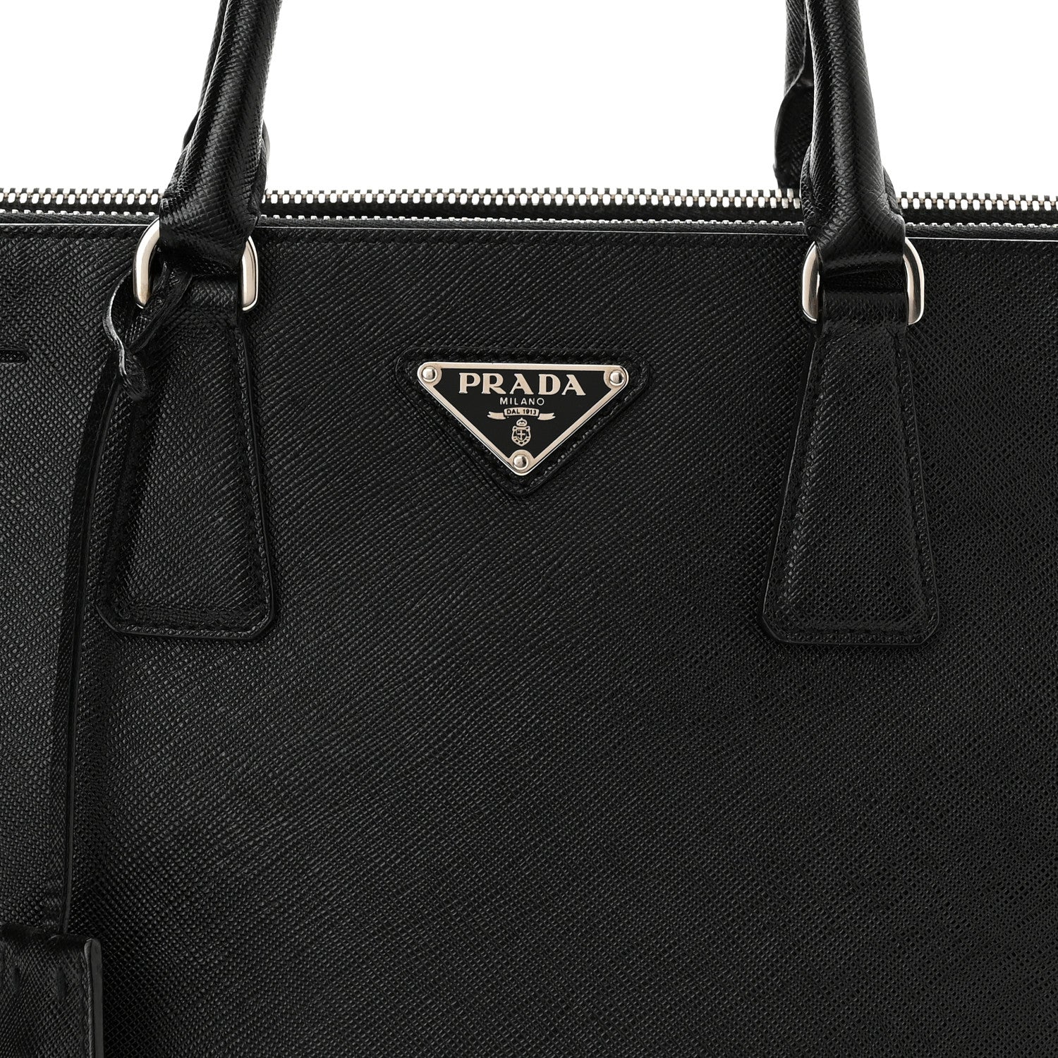 Prada Saffiano Small Galleria Double Zip Tote Black 7 of 16