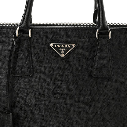 Prada Saffiano Small Galleria Double Zip Tote Black 7 of 16