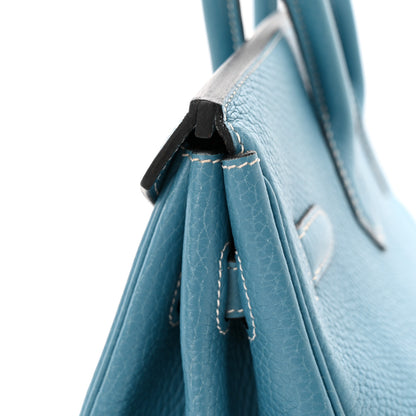 Hermes Taurillon Clemence BIRKIN 35 Blue Jean 11 of 20