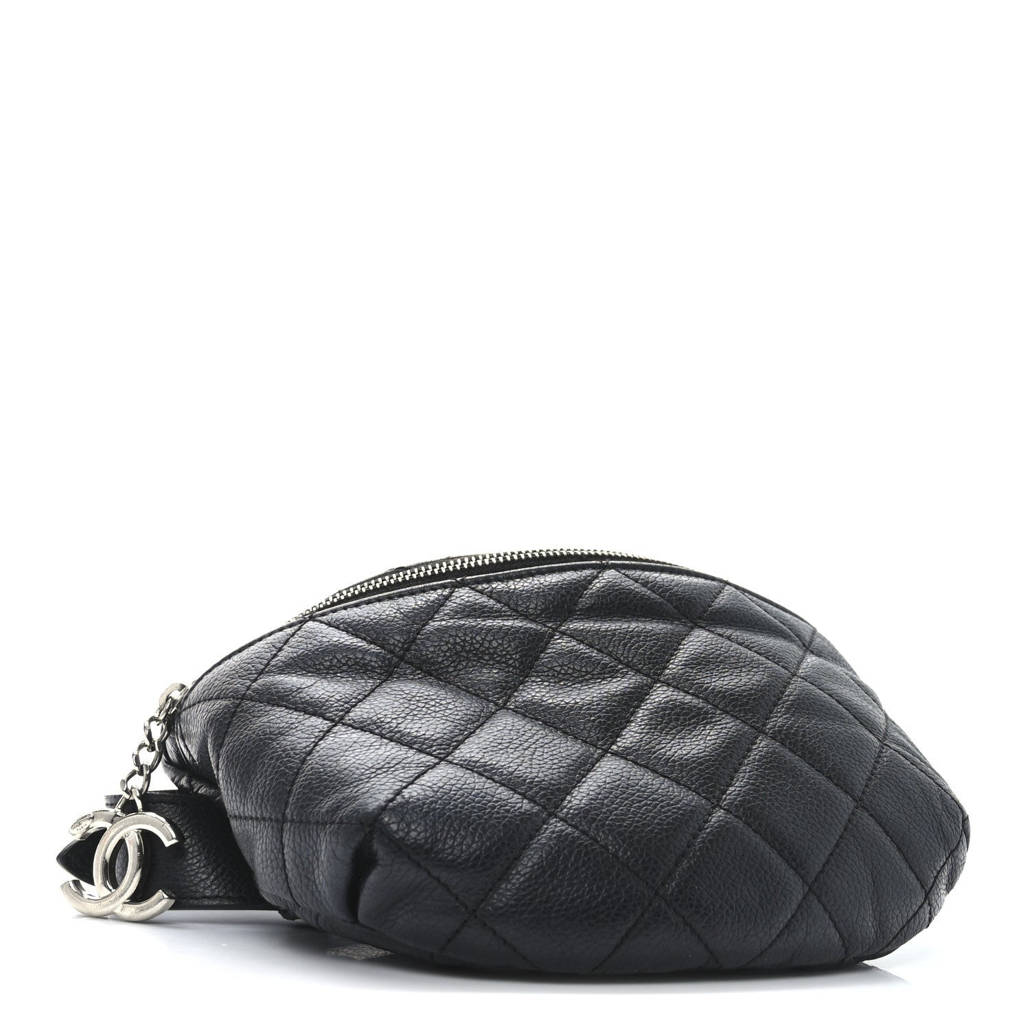 Chanel Grained Calfskin Quilted Waist Belt Bag Black 4 of 7