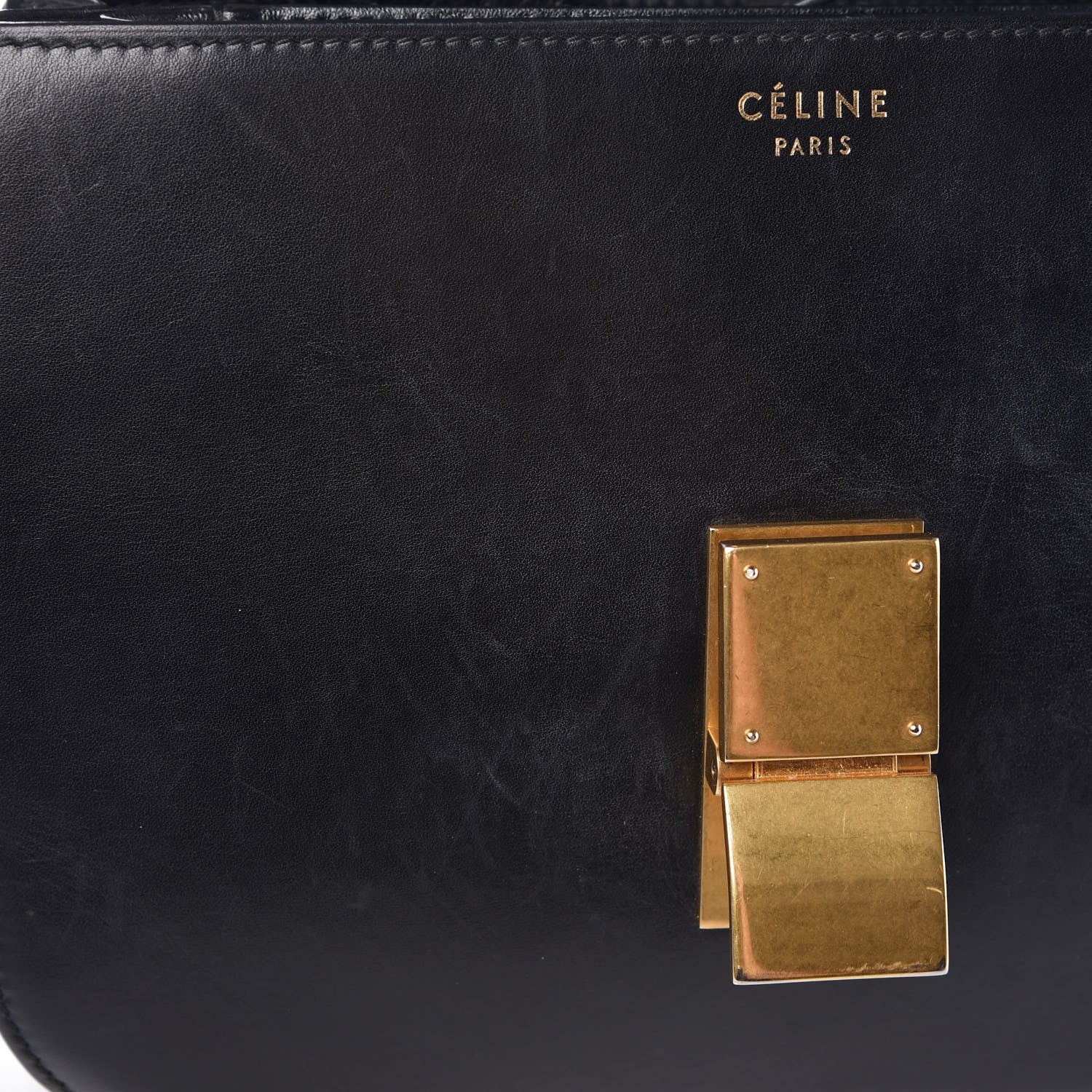 Celine Box Calfskin Medium Classic Box Flap Bag Black 9 of 17