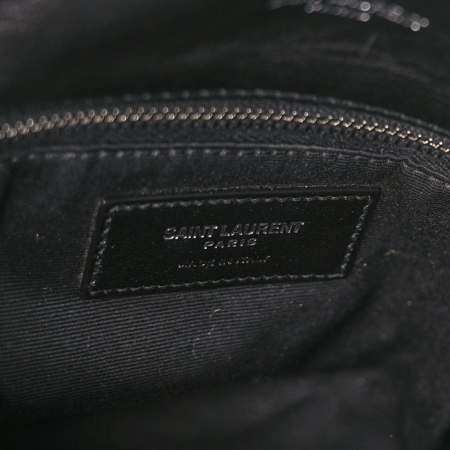 Lambskin Quilted Toy Loulou Puffer Monogram Chain Satchel Black